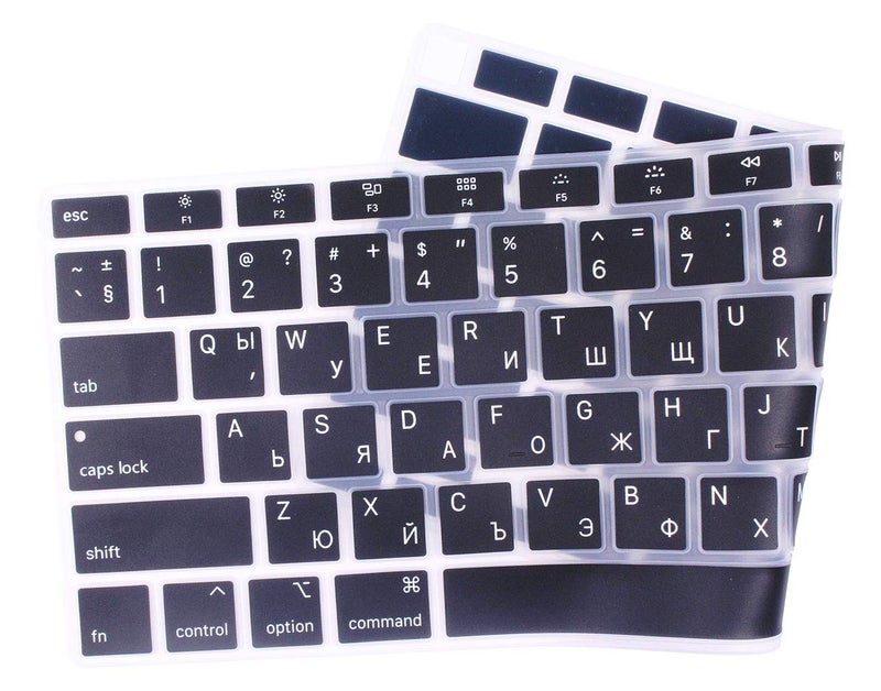 UHamn Russian Language Silicone Keyboard Cover Skin Protector Compatible 2020 Release MacBook Air 13 inch with Touch ID Model A2179 (not fit 2015-2019 Versions MacBook Air 13 A1369 A1466 A1932) - Image 2